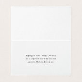 Carte de Noël photo de pins à l'aquarelle (Inside Unfolded)