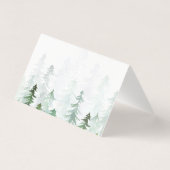 Carte de Noël photo de pins à l'aquarelle (Back)