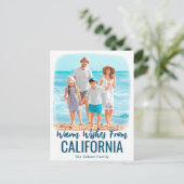 Carte de Noël photo de plage familiale aquarelle É (Debout devant)