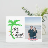 Carte de Noël photo de plage tropicale drôle (Debout devant)