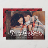 Carte de Noël photo de saison Splendid (Devant / Derrière)