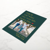 Carte de Noël photo de vacances en feuille métalli (Rotation)