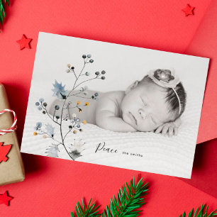Carte de Noël photo de vacances paisible biologiqu
