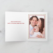 Carte de Noël photo des ornements de Noël (Intérieur)