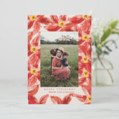 Carte de Noël photo d'Euphorbe Rouge Géante (Debout devant)