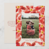 Carte de Noël photo d'Euphorbe Rouge Géante (Devant / Derrière)