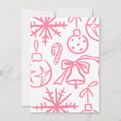 Carte de Noël photo Doodle de poitrine tirée à la  (Dos)