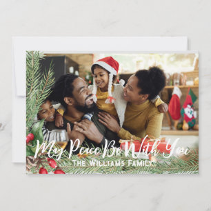 Carte de Noël photo double face moderne pour les f