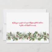 Carte de Noël photo double face moderne pour les f (Dos)