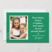 Carte de Noël photo EDITABLE COULEUR du Père Noël (Devant)