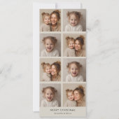 Carte de Noël photo en collage moderne | Minimalis (Devant)