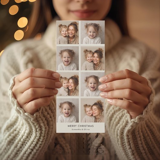 Carte de Noël photo en collage moderne | Minimalis