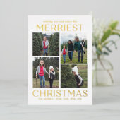 Carte de Noël photo en collage propre et solide en (Debout devant)