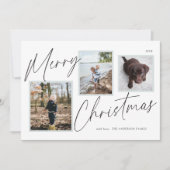 Carte de Noël photo en noir et blanc (Devant)