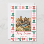 Carte de Noël photo encadrée patchwork étoile de N (Devant)