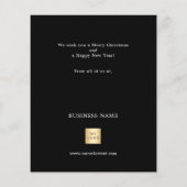 Carte de Noël photo entreprise de breloque d'or no (Dos)