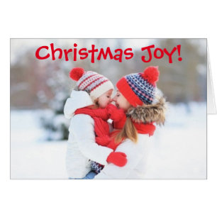 Carte de Noël photo, famille de vacances