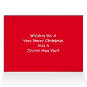 Carte de Noël photo, famille de vacances (Intérieur Horizontal (haut))