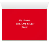 Carte de Noël photo, famille de vacances (Intérieur Horizontal (Bas))