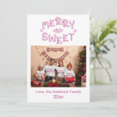 Carte de Noël photo festive Joyeux et Lumineux (Debout devant)