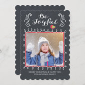 Carte de Noël photo festive Joyeux Noël tableau no (Devant / Derrière)