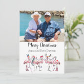 Carte de Noël photo Flamant Tropical (Debout devant)