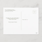 Carte de Noël Photo Fleurs de Cerisier Rouges Aqua (Dos)