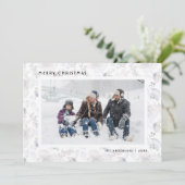 Carte de Noël photo florale d'aquarelle moderne (Debout devant)