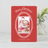 Carte de Noël photo Géométrique Fête (Debout devant)