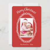 Carte de Noël photo Géométrique Fête (Devant)