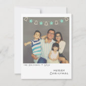 Carte de Noël photo instantanée nostalgique (Devant)