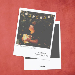 Carte de Noël photo instantanée nostalgique