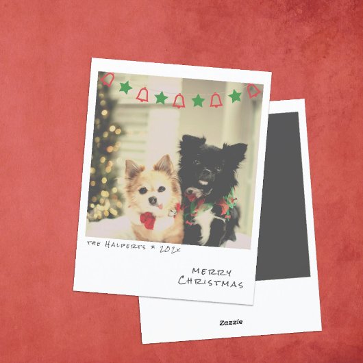 Carte de Noël photo instantanée nostalgique