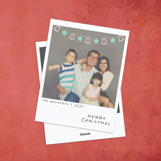 Carte de Noël photo instantanée nostalgique