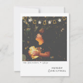 Carte de Noël photo instantanée nostalgique (Devant)