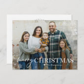 Carte de Noël Photo Jolie Gelée Joyeux Noël (Devant / Derrière)