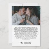 Carte de Noël photo Joy Calligraphy (Dos)