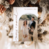 Carte de Noël photo Joyeux & Mariés