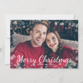 Carte de Noël photo Joyeux Neige (Devant)