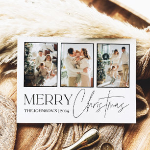 Carte de Noël photo, Joyeux Noël moderne