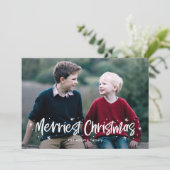 Carte de Noël photo la plus joyeuse dessinée avec  (Debout devant)