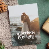 Carte de Noël photo "Mariée et brillante"