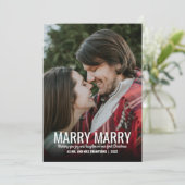 Carte de Noël photo Mariés Mariés Rouge à Carreaux (Debout devant)