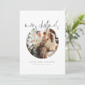 Carte de Noël photo minimaliste moderne (Debout devant)