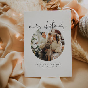 Carte de Noël photo minimaliste moderne