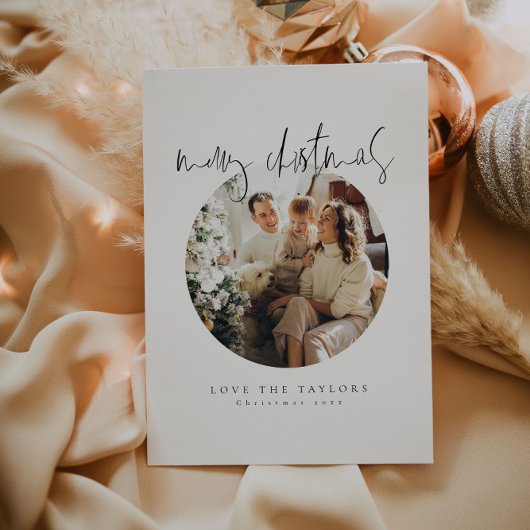 Carte de Noël photo minimaliste moderne