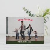 Carte de Noël photo minimaliste moderne (Debout devant)