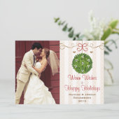 Carte de Noël photo Mistletoe (Debout devant)