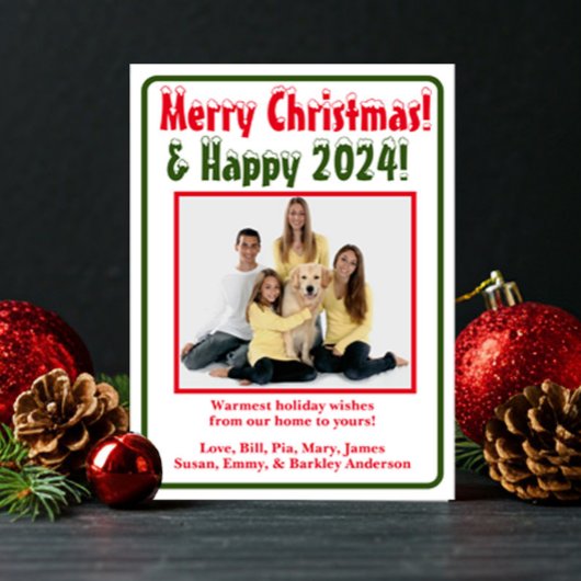 Carte de Noël photo moderne