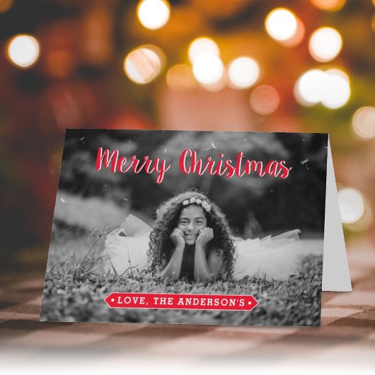 Carte de Noël photo moderne